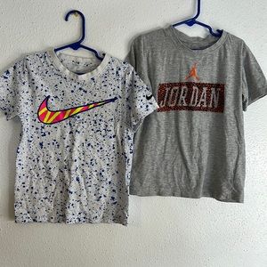 Boys size 6 Nike & air Jordan shirts